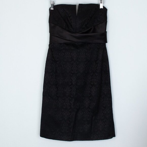 White House Black Market Floral Strapless Sheath Dress Size 4 - Picture 1 of 8